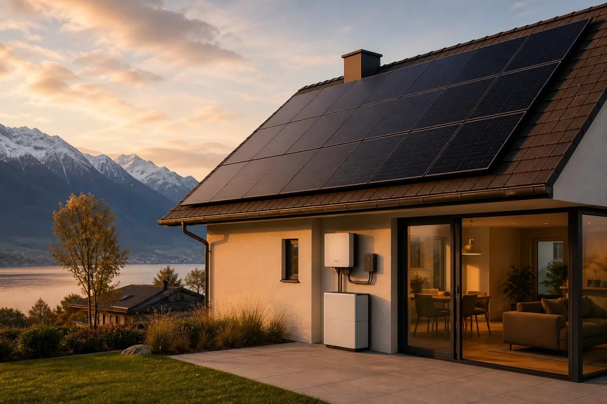 Toiture résidentielle suisse photographiée avant une étude solaire