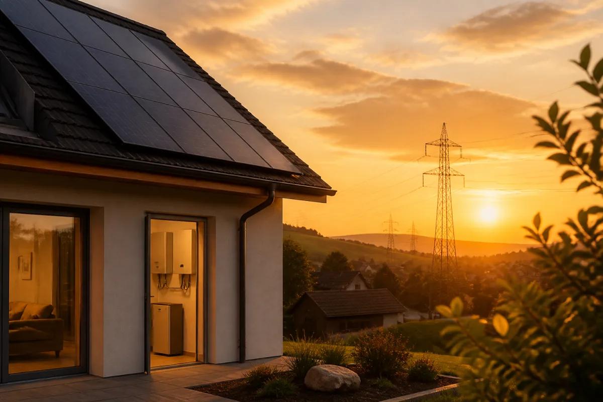 Surplus solaire injecté depuis une maison suisse vers le réseau électrique local