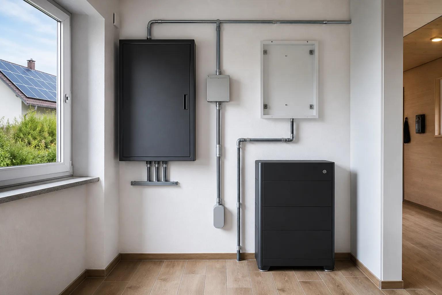 Hausverteilung für eine spätere Photovoltaikanlage und einen Speicher vorbereitet