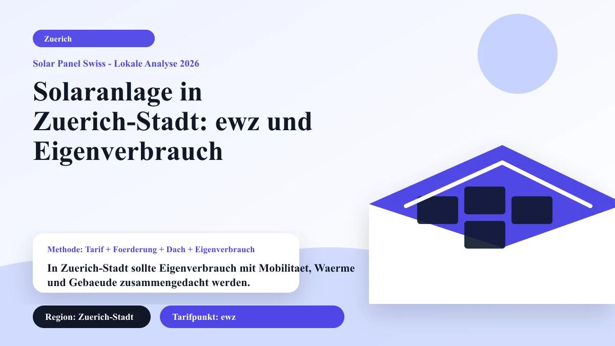 Zürcher Haus mit Photovoltaik und ewz-Netzanschluss für hohen Eigenverbrauch