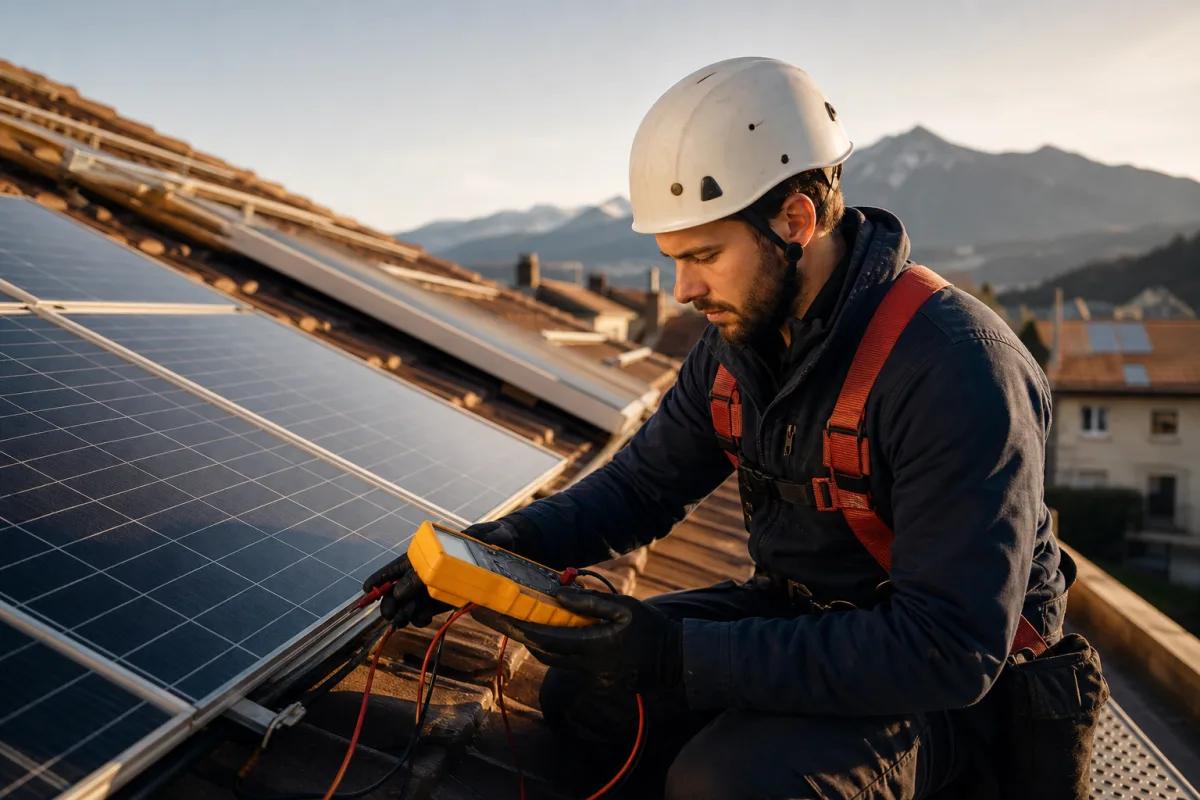 Pompe à chaleur et ballon d'eau chaude pilotés par une installation solaire
