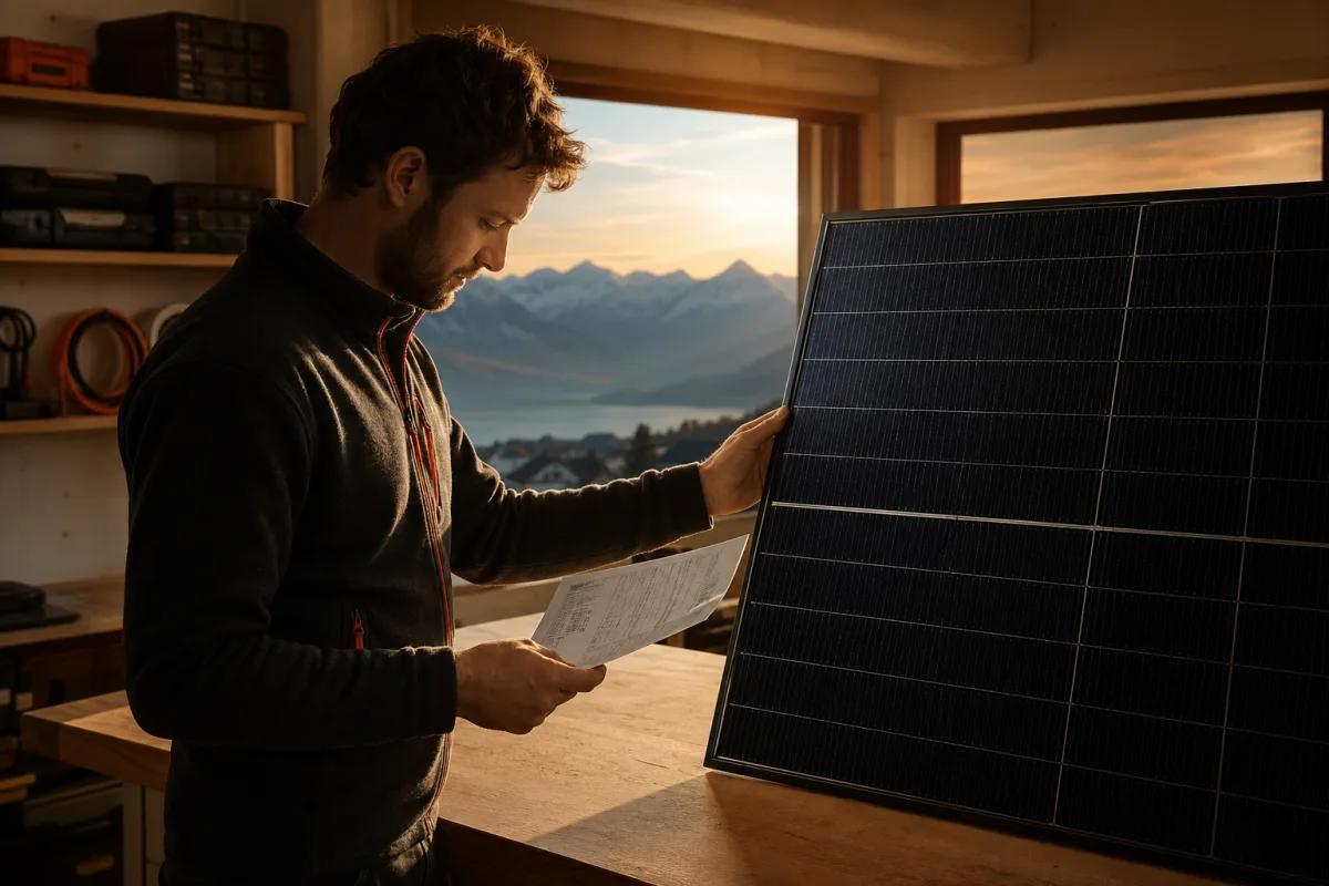 Gros plan sur des cellules photovoltaïques monocristallines