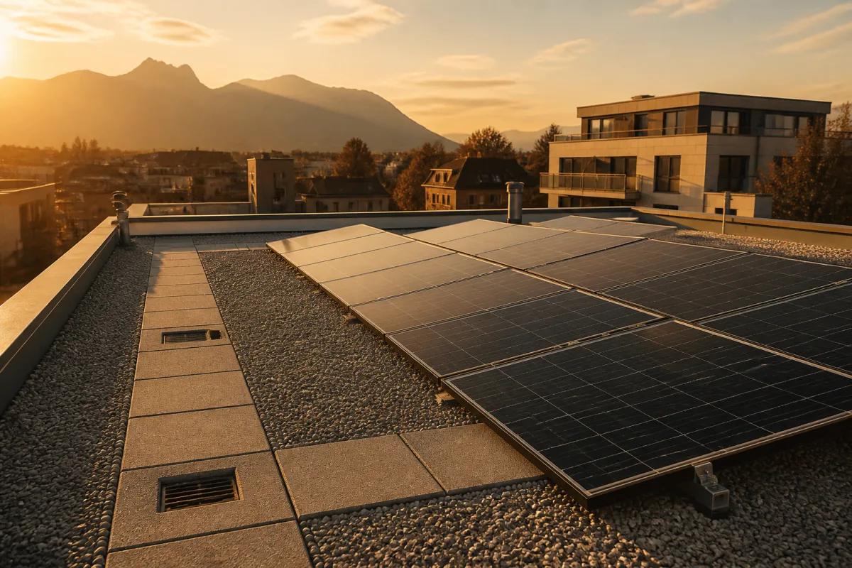 Panneaux solaires orientés est-ouest sur une maison suisse
