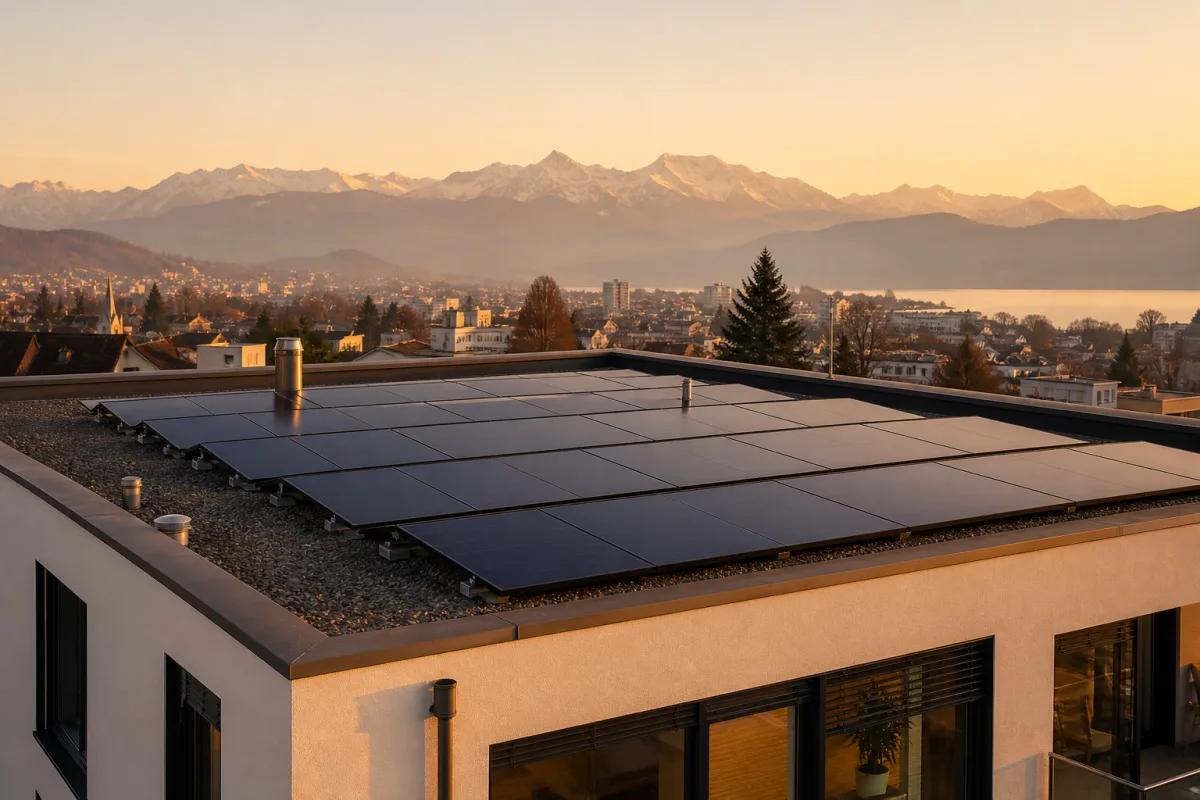 Compteur et raccordement d'une installation solaire à un réseau communal