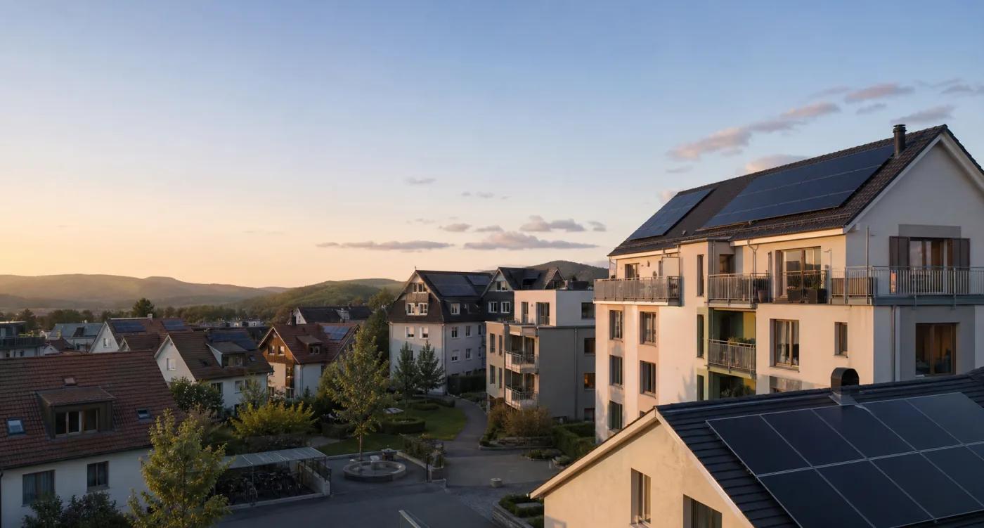 Plusieurs bâtiments partagent une production solaire locale