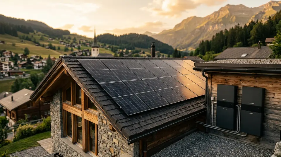 Systeme domestique avec batterie, onduleur hybride et pilotage energetique